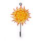 Handpainted Sun Design Iron Wall Hook with Traditional Indian Art
